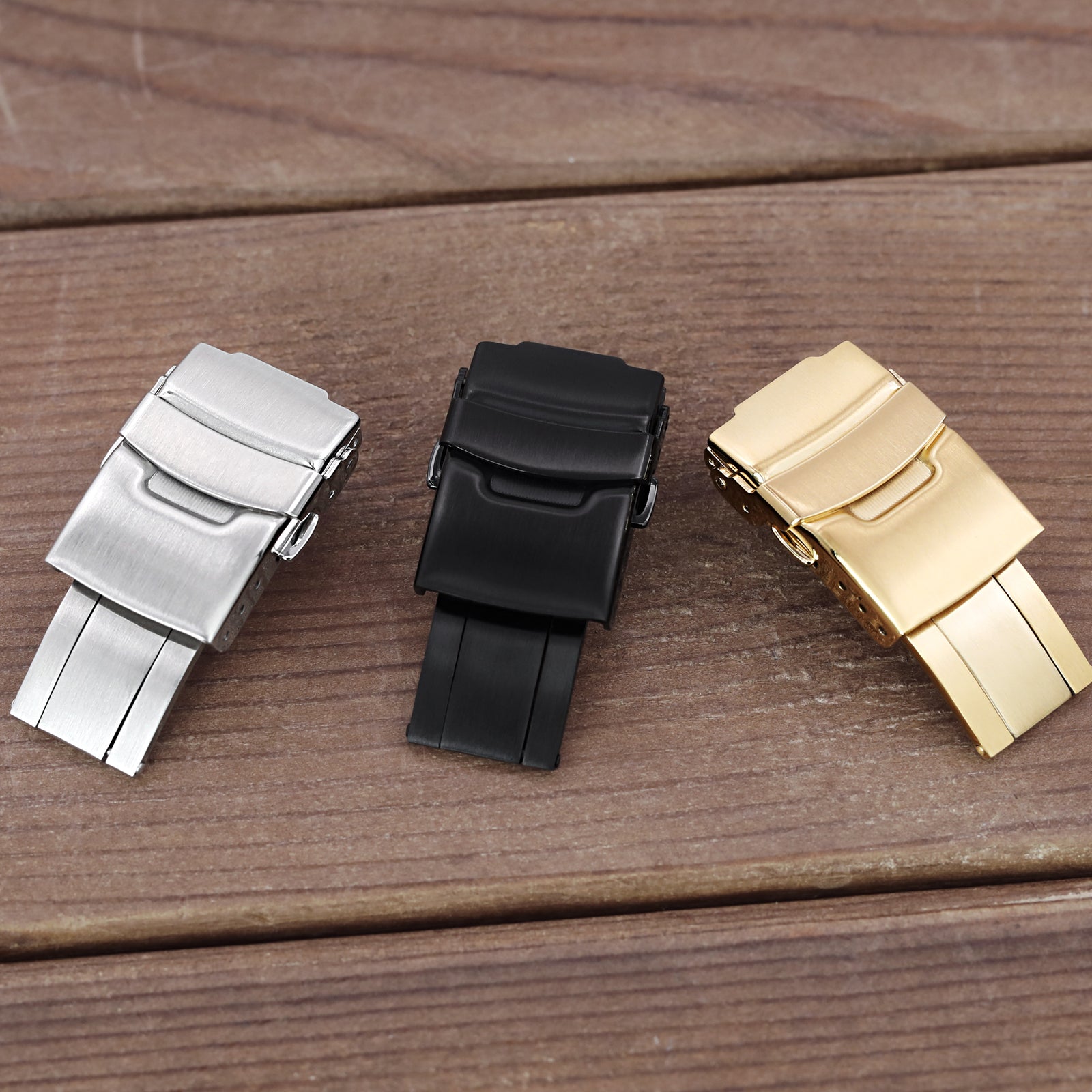 20 mm black polyurethane (PU) pin buckle watch strap to fit diver's